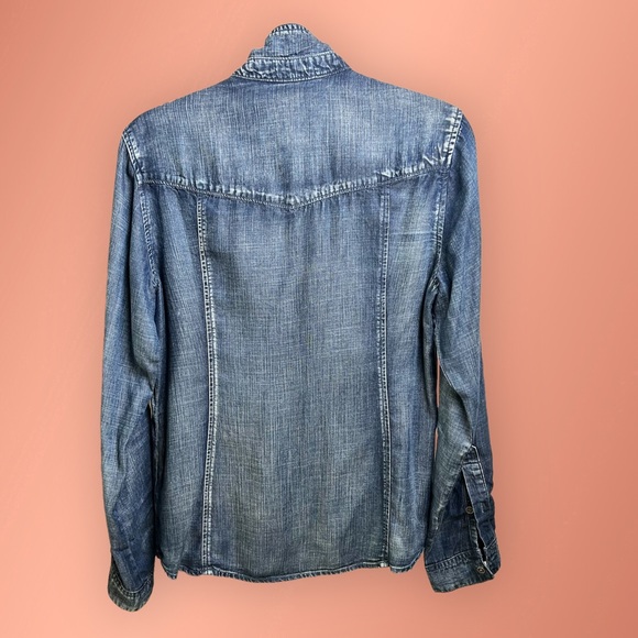 🌼 FREE w/any order❗️ANTHROPOLOGIE CLOTH & STONE 100% lyocell/tencel denim top - Picture 5 of 12